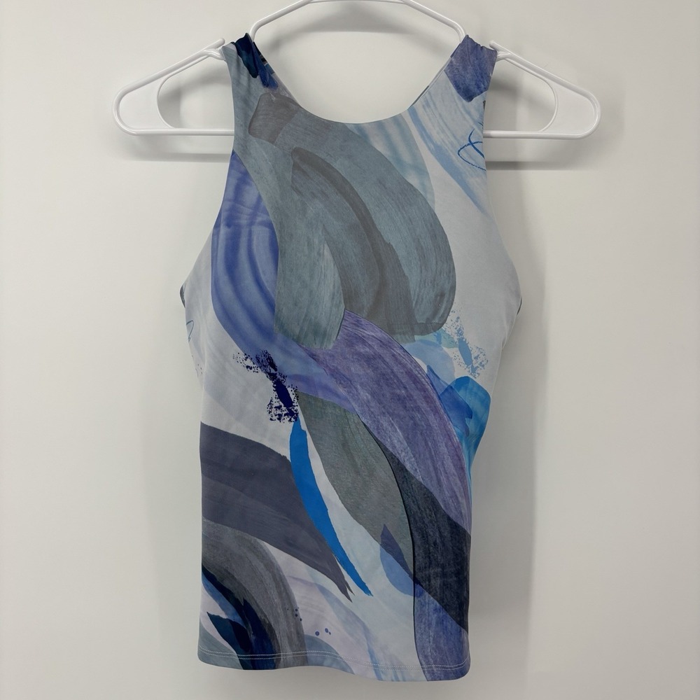 Athleta Conscious Support Racerback‎ Tank Top Blue Athletic Womens Small A-C